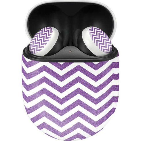 Purple Chevron Google Pixel Buds Skin